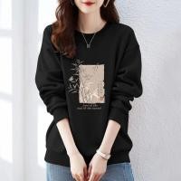 ราคา เสื้อสเวตเตอร์คอกลมแขนยาวผ้าฝ้ายสไตล์ลำลองสำหรับผู้หญิงในฤดูใบไม้ร่วงและฤดูหนาว เสื้อคลุมกันหนาวแบบหลวมๆ สวมใส่สบายๆ สไตล์ลำลอง (22951407099)