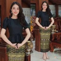 ราคา ชุดผ้าไหมแขนตุ๊กตาแต่งผูกเอวอัดผ้ากาว เสื้อ ผ้าถุงป้ายฟรีใส่ติดตะขอ มีเก็บเงินปลายทางจ้า (22068869772)