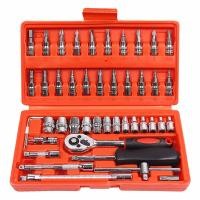 ราคา EURO KING TOOLS ชุดเครื่องมือ ประแจ ชุดบล็อก 1 2 4หุน SOCKET SET 24ตัว ชุด ชุดเครื่องมือช่าง ชุดบล็อกประแจ ขนาด 1 4 จำนวน 46 pcs ชุดเครื่องมือช่างอเนประสงค์ ชุดบล็อก 46 ชิ้น ชุดประเเจ (12221386180)