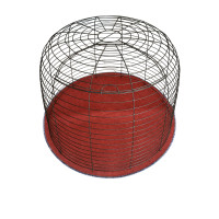 ราคา สุ่มเหล็กล้วน 12ขา 24วง 108 75ซม 1ใบ แถมมุ้งไก่1ผืน (24735752671)