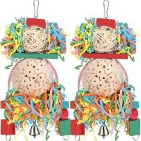 ราคา BBjinronjy Bird Toys2PCS Conure Toys Hanging Natural Soft Sola Ball Beak Chew Shred Forage Toys for ParrotsCockatielConureLove BirdsParakeetsBudgie and Other Small Birds (25457445275)