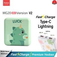 ราคา ประกัน1ปี Yoobao MG20Mini V1 V2 V3Q 20000mAh Quick Charge PD20 18W 2 1A พาวเวอร์แบงค์ Power Bank แบตเตอรีสำรอง (20359548082)