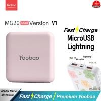 ราคา ประกัน1ปี Yoobao MG20Mini V1 V2 V3Q 20000mAh Quick Charge PD20 18W 2 1A พาวเวอร์แบงค์ Power Bank แบตเตอรีสำรอง (20359548081)