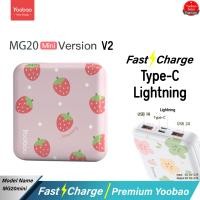 ราคา ประกัน1ปี Yoobao MG20Mini V1 V2 V3Q 20000mAh Quick Charge PD20 18W 2 1A พาวเวอร์แบงค์ Power Bank แบตเตอรีสำรอง (20359548087)