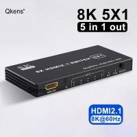 ราคา 8K 60Hz HDMI 2 1 Switch 4K 120Hz 3x1 4x1 5x1 HDMI Switcher HDR 3 4 5 in 1 Out Audio Video Converter (24018807228)