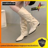 ราคา MOSI รองเท้าบูทส้นเตี้ยปลายแหลม สีดำ (25025961886)