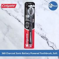 ราคา Colgate 360 Charcoal Sonic Battery Powered Toothbrush Soft คอลเกต แปรงสีฟันชาร์โคล แบบใช้แบตเตอรี่ (21475090809)