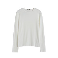 ราคา Massimo Dutti เสื้อยืดแขนยาวสำหรับผู้หญิงเสื้อยืดสีทึบเบสใหม่ฤดูใบไม้ผลิและฤดูร้อนสไตล์สเปนสีเทา (24551095311)