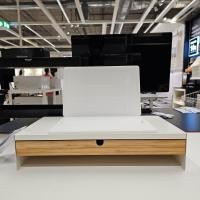 ราคา IKEA Elloven ชั้นวางจอคอมพร้อมลิ้นชักเก็บของ สีขาว (21250042122)