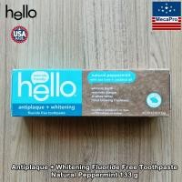 ราคา Hello Antiplaque Whitening Fluoride Free Toothpaste Natural Peppermint 133 g ยาสีฟันป้องกันคราบพลัค ไวท์เทนนิ่งฟลูออไรด์ (18723751984)