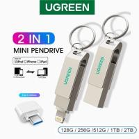 ราคา Ugreen แฟลชไดร์ฟ USB ไลท์นิ่ง1TB 2TB สำหรับ IPhone IPad Pro mac พร้อมอะแดปเตอร์ TYPE C USB แท่งคีย์ (24734235926)
