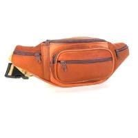 ราคา Chinatown Leather กระเป๋าวัวหนังแท้ คาดเอว สะพายหน้าอก ซิปยื่นหน้า หน้าสีน้ำตาลแทน งานhandmade (1626494580)