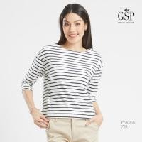 ราคา GSP womans Tee shirt Lucky stripes เสื้อยืด แขนสามส่วน สีดำริ้วขาว P9XPBL (19415707265)
