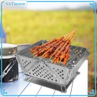ราคา SATmoon เตาย่างแคมป์ไฟแบบพกพาเตาถ่านพับได้ขนาดเล็กพร้อมกระเป๋าหิ้วเหล็กสแตนเลสสำหรับวันหยุดสวนอุปกรณ์ชายหาด (25244310760)