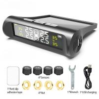 ราคา New TPMS เครื่องวัดลมยางไร้สาย TPMS Solar ชาร์จแบตด้วยโซล่าเซล เครื่องวัดลมยาง แรงดันลมยาง วัดลมยาง ล้อรถ (24930299553)