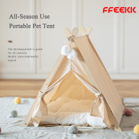 ราคา FFEEKK เต้นท์ที่นอนสำหรับสัตว์เลี้ยง เต้นท์ไม้แบบมินิมอล เต้นท์สัตว์เลี้ยง เต้นท์แมว (24478514803)