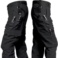 ราคา Mens Color Block Straight Leg Cargo Pants Loose Casual Multi Pockets Outdoor Pants Mens Trendy Work Pants for Hiking Outdoor (24555712784)
