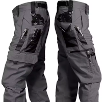 ราคา Mens Color Block Straight Leg Cargo Pants Loose Casual Multi Pockets Outdoor Pants Mens Trendy Work Pants for Hiking Outdoor (24555712770)