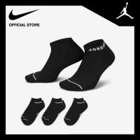 ราคา Jordan Everyday Cush Poly No Show 3 Pairs Socks Black จอร์แดน ถุงเท้าซ่อน Everyday Cush Poly 3 คู่ สีดำ (21031055212)
