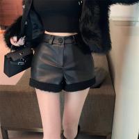 ราคา กางเกงขาสั้นหนัง PU สีดำ ทรงหลวม กางเกงขาสั้นผู้หญิงเอวสูง ฤดูใบไม้ร่วง 2024 กางเกงขาสั้นหนังลำลอง ความยาวสั้น เอวสูง กางเกงขาสั้นหนัง (23491429565)