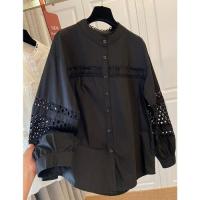 ราคา RUIHUAN เสื้อแขนยาวลายลูกไม้สีดำไซส์ใหญ่ (25054490204)