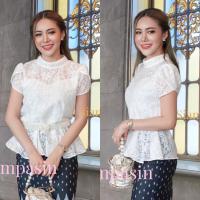 ราคา PTT เสื้อลูกไม้ ผ้านุ่มใส่สบาย ไม่คัน อก 32 38 34 38 38 40 40 42 42 46 นิ้ว เสื้อลูกไม้สีขาว เสื้อลูกไม้แขนสั้น เสื้อไซส์เล็ก แขนบัว Blouse (21290273056)