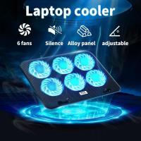 ราคา COOLING PAD พัดลม Notebook Cooler พัดลมโน๊ตบุ๊ค พัดลมรองโน๊ตบุ๊ค ปรับความเร็วลมพัดลมหกตัว 11 18นิ้ว ที่รองระบายความร้อน (24882571780)