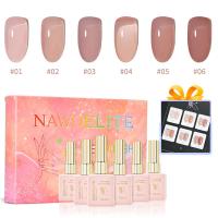 ราคา NAWOELITE ยาทาเล็บเจลสีนู้ด เจล 6 สี สีนู้ดสุขภาพดี เบสสีนู้ดที่จำเป็นสำหรับการทำเล็บ (23582164605)