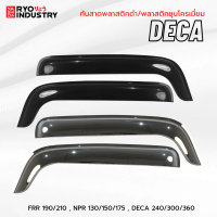 ราคา คิ้วกันสาด กันสาดประตู กันสาดรถ รถบรรทุก หัวลาก อิซูซุ เดก้า ISUZU DECA 360 NPR MNR FRR รถ6ล้อและ10ล้อ สีดำทึบ 1ชุด 2ชิ้น (17494785299)