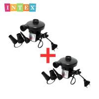 ราคา INTEX 1แถม1 ปั๊มลมพกพา ที่สูบลมไฟฟ้า เครื่องสูบลมไฟฟ้า หัวต่อ 3 ตัว สีดำ สำหรับสินค้าเป่าลม (24997167884)