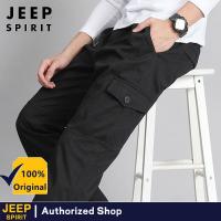 ราคา JEEP SPIRIT multi pocket mens straight leg work pants loose casual outdoor pants mens hiking tactical work pants (24452749433)