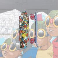 ราคา สเก็ตบอร์ดเพนนี่ penny Board Motif ล้อกระพริบ ขนาด22นิ้ว มีด้ามจับเด็กและผู้ใหญ่ มี6ลาย (8705461462)