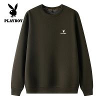 ราคา เสื้อเสื้อฮู้ดแบบหนาผ้าฟลีซผู้ชายแขนคอกลมยาวลายเพลย์บอยวาฟเฟิล (24565901641)