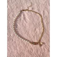 ราคา Pearl for love necklace สร้อยใส่ตัวอักษร (25218969738)