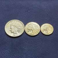 ราคา 1911 Indian Head Gold Coin Magic Coin Prop American Antique Eagle Ocean Commemorative Foreign Brass Coin (22560840659)