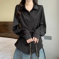 ราคา AIYITI เสื้อเชิ้ตผ้าชีฟองแขนยาวสีดำไซส์ใหญ่ ทรงหลวม ทรงพอดีตัว เอวยางยืด ทรงหลวม สไตล์ลำลอง เสื้อผ้าทำงาน (24941088014)