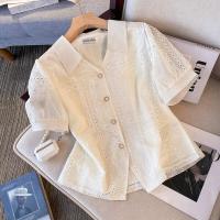 ราคา AIYITI เสื้อแขนสั้นลูกไม้สีขาว ซ่อนรูปร่างสำหรับไซส์ใหญ่ (25029404271)