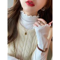 ราคา เสื้อคอเต่าแขนยาวสีเทาขอบลูกไม้ (25380623438)