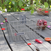 ราคา ตะกร้าหน้าจักรยานแม่บ้านแบบเหล็กชุบแบบตาข่าย แบบชุบโครเมี่ยม ฺBRIDGESTONE ตะกร้าจักรยานพร้อมอุปกรณ์ (25295689420)