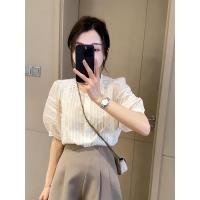 ราคา TIANQIANHUI เสื้อชีฟองลายลูกไม้ แขนพอง (25072913587)