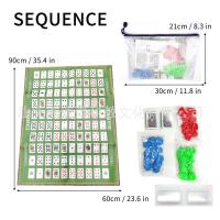 ราคา DFW Sequence English Arabic Spanish Russian Sequence Game Fancy Five In A Row Board Games Card Court Party (23606097109)