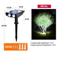 ราคา โคมไฟสนามหญ้าพลังงานแสงอาทิตย์ 7 18LED ไฟสปอร์ตไลท์ RGB ไฟอัตโนมัติกันน้ำกลางแจ้ง สำหรับไฟตกแต่งลานสวนลานสวน (24765821061)