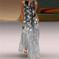 ราคา ชุดเดรสยาวใส่เดินชายหาดรูปต้นมะพร้าวสีน้ำเงินสำหรับผู้หญิงชุดเดรสคอวีแขนยาววินเทจสำหรับผู้หญิงชุดเดรสฤดูใบไม้ร่วงหรูหราพิมพ์ลายชายหาดปาร์ตี้วันหยุด (21602891215)