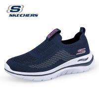 ราคา Skechers Go Walk 4 ผู้ชายผู้หญิง Go Run Swirl Tech Speed รองเท้าผ้าใบผู้หญิง Arch Fit Slip Ins SK030707 (22543428362)