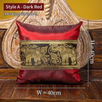 ราคา ปลอกหมอนอิงคาดผ้ารูปแบบช้าง 40x40 ซม 15 5x15 5 หลายสี ผ้าไหมไทย สำหรับวางบนโซฟา เตียง เก้าอี้สนาม มีหลายสีให้เลือก (21805568461)