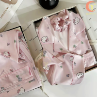 ราคา JJ33ชุดนอนsatinnyลายคิตตี้kittyแขนสั้น ขาสั้นมาใหม่ น่ารักมินิมอลผ้าSilk Satin ระดับไฮเอนด์ ผ้าดีมีเท๊คเจ้อ สินค้าพร้อมแพ็คเกตแบบกล่อง (24710958295)