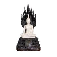 ราคา พระพุทธรูป พระนาคปรก minimal style พระสุโขทัย ปางนาคปรก สีขาวดำมินิมอล พระประจำวันเสาร์ หน้าตัก 5 นิ้ว (15241237059)