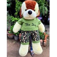 ราคา หมาหูยาว หมาหูยาวใส่เสื้อทหาร ขนาด120 cm วัดแนวตรง พร้อมส่ง ผลิตในไทย (9585404427)