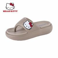 ราคา Hello Kitty รองเท้าลำลองผู้หญิง รองเท้าแตะคิตตี้ รองเท้าแตะคีบ พื้นหนา กันลื่น ยางEVA รุ่นKTP 042 (25295682918)