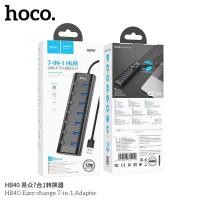 ราคา Hoco รุ่น HB40 ตัวเพิ่มช่องUSB 2 0 HUB Combo Splitter 4 7 Port USB Switch High Speed ON OFF (21646796332)